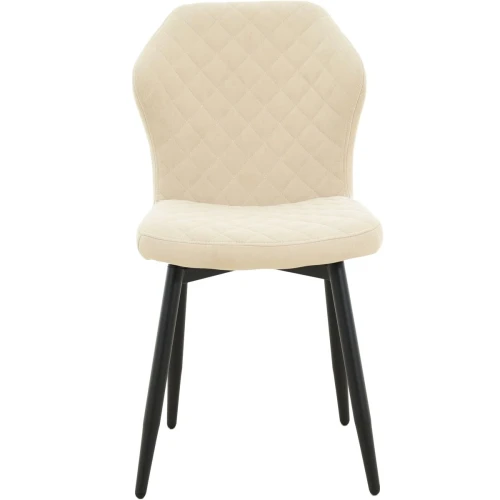 Стул «Вилла», велюр Бренди крем, каркас черный