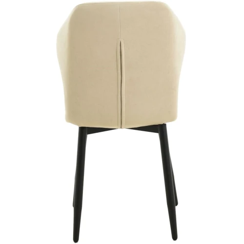 Стул «Вилла», велюр Бренди крем, каркас черный