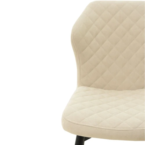 Стул «Вилла», велюр Бренди крем, каркас черный