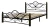 Кровать КМД 4-01 Венера 1 140х200, Черный/Шоколад
