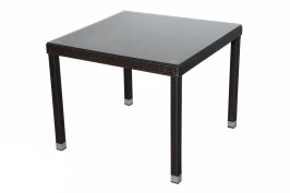 Стол из искусственного ротанга на металлическом каркасе ТОКИО «TOKYO» Dark brown арт.75738