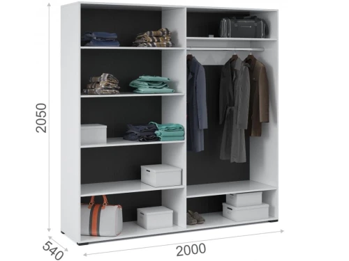 Спальня «Йорк-2», Белый/белый глянец