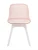 DC270 Стул пластиковый, РОЗОВЫЙ c подушкой, ноги белые