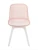 DC270 Стул пластиковый, РОЗОВЫЙ c подушкой, ноги белые