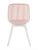 DC270 Стул пластиковый, РОЗОВЫЙ c подушкой, ноги белые