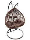 Подвесное кресло из искусственного ротанга МД-1028  -  Коричневый