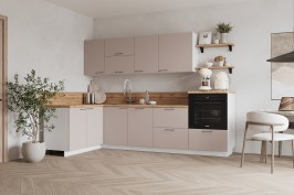 Готовая кухня КГ Угловой 1500х2700 (с пм) , Магнолия  Арника РМ