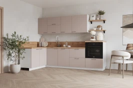 Готовая кухня КГ Угловой 1500х2700 (с пм) , Магнолия  Арника РМ