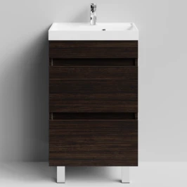 Тумба Бест 50  напольный, Палисандр ПВХ 43101 Vodok с раковиной в комплекте