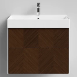 Тумба Катарини, 70 подвесной, Дуб цвет 11 Vodok с раковиной в комплекте