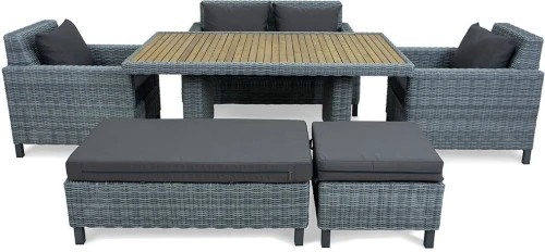 MOKKA BELLA стол прямоугольный с деревянной столешницей