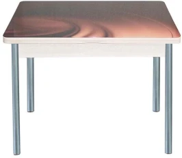 Симпл фотопечать стол обеденный раскладной / шоколад/дуб молочный/металлик