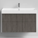 Тумба Эвкалипт, 100 подвесной, Эвкалипт серый Vodok с раковиной в комплекте