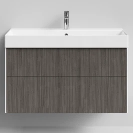 Тумба Эвкалипт, 100 подвесной, Эвкалипт серый Vodok с раковиной в комплекте