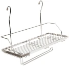 Полка одноярусная с держателем под полотенца Хром