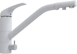 Смеситель для кухни 205/235 2Р МатБелый