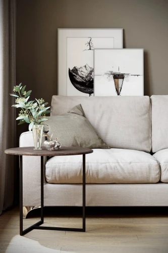 Стол журнальный Альбано акация/чёрный