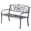 Скамейка садовая из стали ЗВЕЗДА «STAR»  -  Bronze