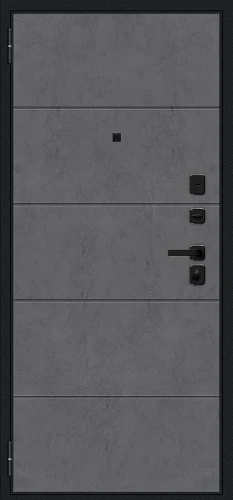 Входная дверь BRAVO Граффити-1 Инсайд/SBlack Букле черное/Slate Art