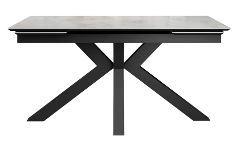 Стол DikLine SFE160 Керамика Italian Grey (глянец серый)/подстолье черное/опоры черные (2 уп.)