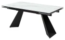 Стол Купер 160 БЕЛЫЙ МРАМОР, черная шагрень, стекло / ЧЕРНЫЙ каркас М-City Стол Купер 160 БЕЛЫЙ МРАМОР, черная шагрень, стекло / ЧЕРНЫЙ каркас М-City