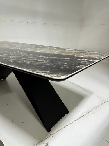 Стол МАРСЕЛЬ 220 RITCHER DOVE Amadeus, керамика / Черный М-City