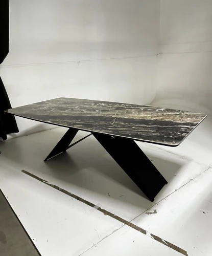 Стол МАРСЕЛЬ 220 RITCHER DOVE Amadeus, керамика / Черный М-City