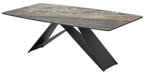 Стол МАРСЕЛЬ 220 RITCHER DOVE Amadeus, керамика / Черный М-City