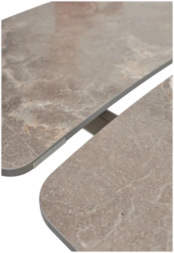 Стол RIVOLI 140 MATT LATTE STONE SOLID CERAMIC / TAUPE, ®DISAUR