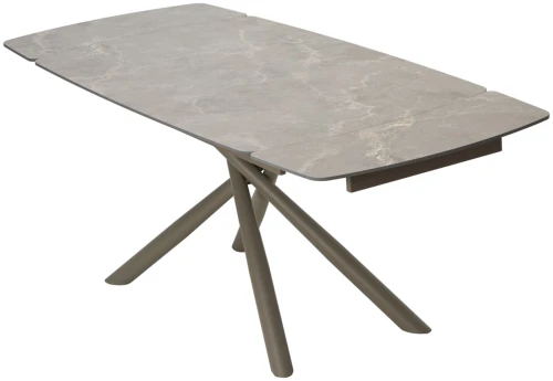 Стол RIVOLI 140 MATT LATTE STONE SOLID CERAMIC / TAUPE, ®DISAUR
