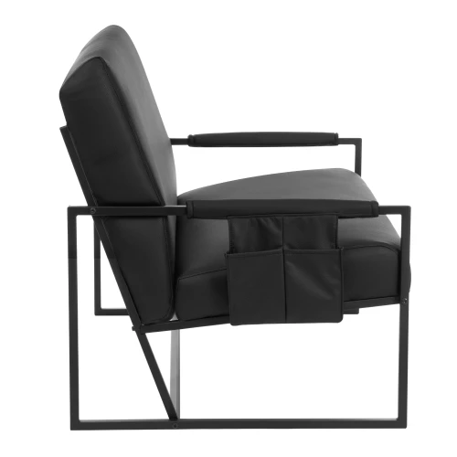 Диван Charli LUX/Чарли Люкс экокожа , Sharp Чёрный