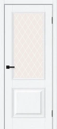 Межкомнатная дверь BRAVO Классик-13 White Silkwood White Сrystal