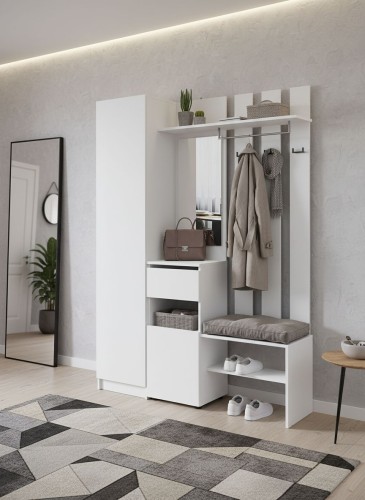 Прихожая Бали, Белый. Комплект 1