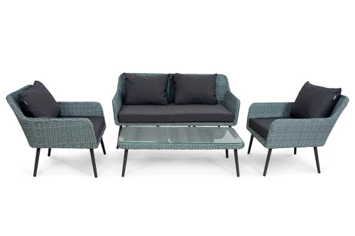 Комплект плетеной  мебели MOKKA RIMINI NEW (стол кофейный, 2 кресла, диван 2 х-местная)