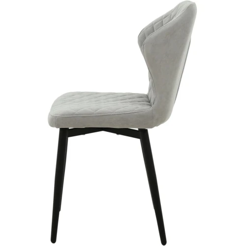 Стул «Вилла», велюр Бренди силвер, каркас черный