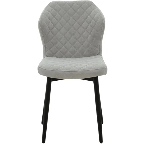 Стул «Вилла», велюр Бренди силвер, каркас черный