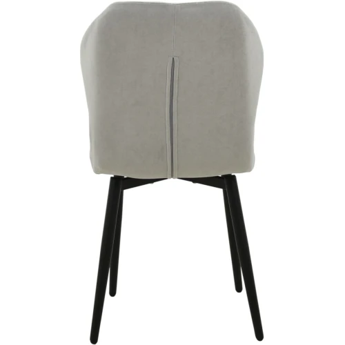 Стул «Вилла», велюр Бренди силвер, каркас черный