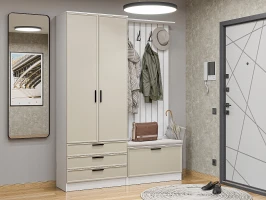 Готовая прихожая Стиль-03 Cream Silk Белый