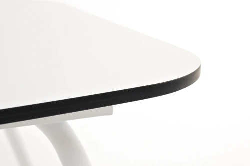 "Верона" журнальный стол из HPL 120х65, H40, каркас белый муар, цвет столешницы "молочный"