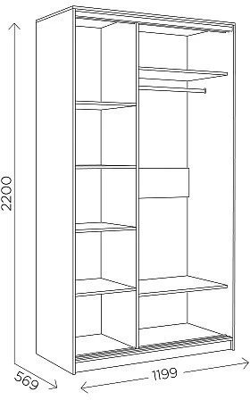Шкаф-купе Агата М2