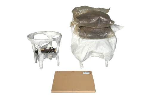 Набор мебели Багамы Лайт  арт.BG3325 коричневый, коричневый 5у(1штаб-2 кресл+2уп подуш+стол+стекл),иск ротанг корич,подуш корич) (Б)