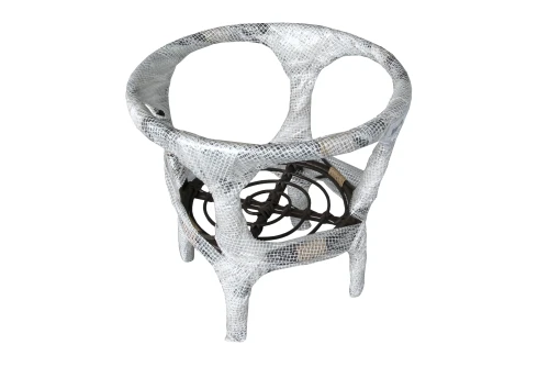 Набор мебели Багамы Лайт  арт.BG3325 коричневый, коричневый 5у(1штаб-2 кресл+2уп подуш+стол+стекл),иск ротанг корич,подуш корич) (Б)