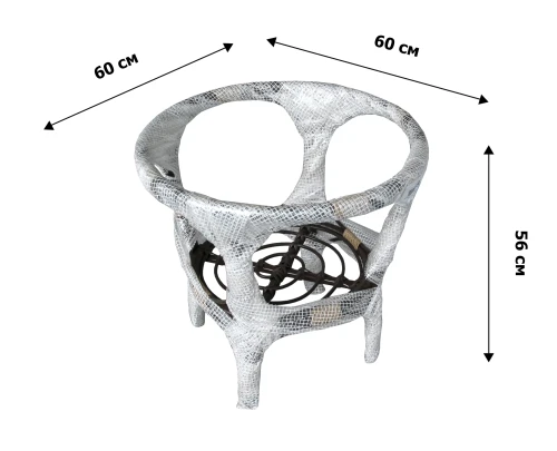 Набор мебели Багамы Лайт  арт.BG3325 коричневый, коричневый 5у(1штаб-2 кресл+2уп подуш+стол+стекл),иск ротанг корич,подуш корич) (Б)