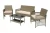 Набор мебели Лондон  арт.GS9026 серо-бежевый, бежевый 1 уп. (стол+2кресла+диван ротанг серо-бежевый, подушки бежевые) "Garden story"