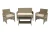 Набор мебели Лондон  арт.GS9026 серо-бежевый, бежевый 1 уп. (стол+2кресла+диван ротанг серо-бежевый, подушки бежевые) "Garden story"