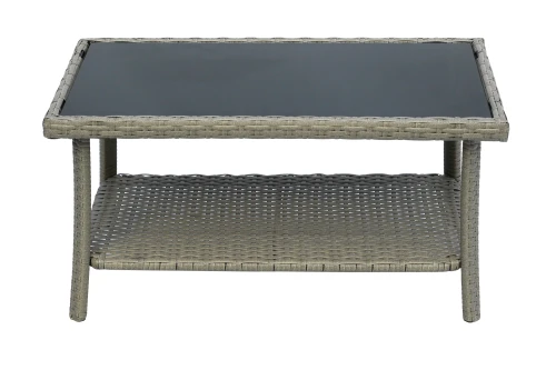 Набор мебели Лондон  арт.GS9026 серо-бежевый, бежевый 1 уп. (стол+2кресла+диван ротанг серо-бежевый, подушки бежевые) "Garden story"