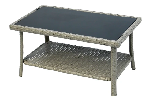 Набор мебели Лондон  арт.GS9026 серо-бежевый, бежевый 1 уп. (стол+2кресла+диван ротанг серо-бежевый, подушки бежевые) "Garden story"