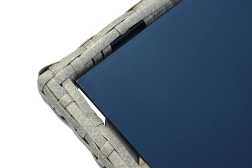 Набор мебели Лондон  арт.GS9026 серо-бежевый, бежевый 1 уп. (стол+2кресла+диван ротанг серо-бежевый, подушки бежевые) "Garden story"