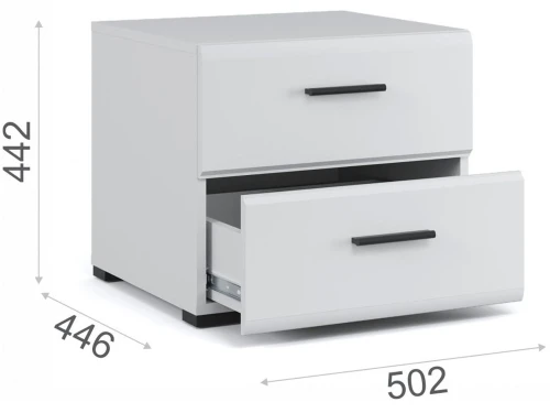 Спальня «Йорк-1», Белый/белый глянец