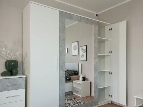 Спальня «Аврора» 4дв шк, Белый/Ателье светлый